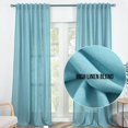 thumbnail image 2 of shiyou-Light Blue Curtains 63 Inch Length for Bedroom, 2 Panels Back Tab Semi Sheer Linen Curtains Farmhouse, Light Filtering Privacy Dusty Blue Curtains Linen Textured, 52 x 63 Inch, Stone Blue, 2 of 4