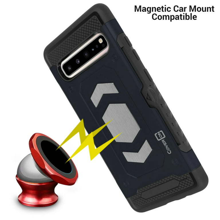 Samsung Galaxy S10 5G Case with Card Holder Slot Magnetic Car Mount Compatible Metal Plate - Walmart.com