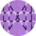 thumbnail image 1 of Ahgly Company Machine Washable Indoor Round Transitional Violet Purple Area Rugs, 3' Round, 1 of 7