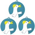 thumbnail image 1 of 3-Piece Silicone Cute Animal Non-Slip Insulation Pad, Suitable for Any Table-Type Desktop Protection Home Restaurant Office (Goose), 1 of 7