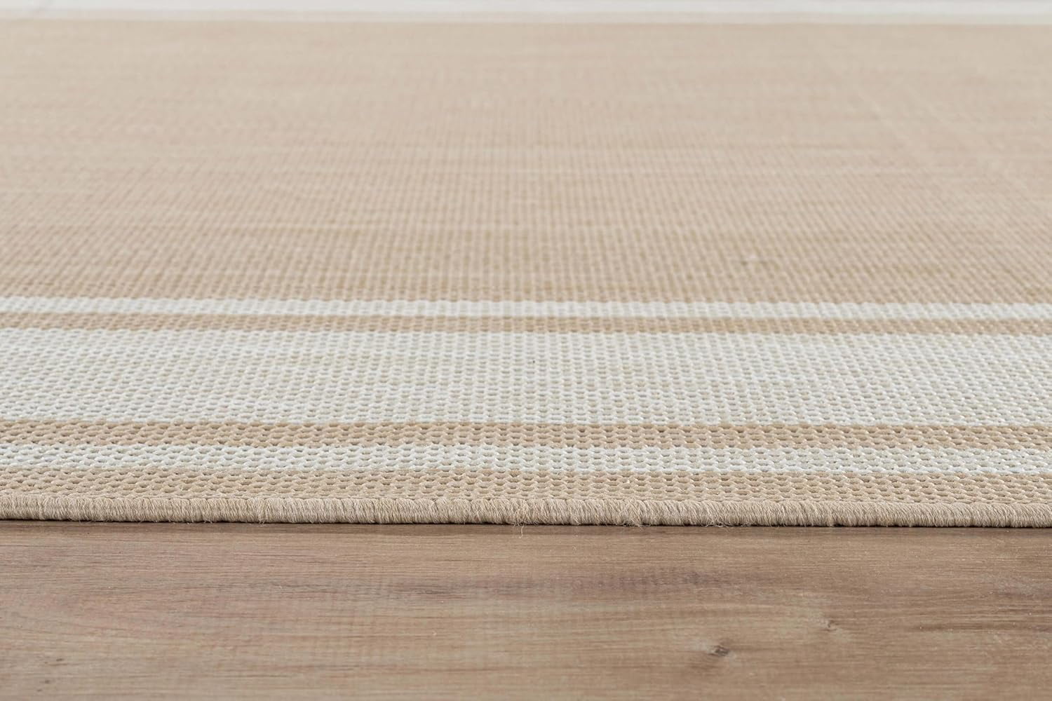 Beverly Rug Floral Bordered Washable Outdoor Indoor Area Rugs 8x10 Beige