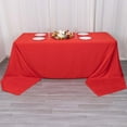 thumbnail image 6 of Efavormart 90x156" Seamless Premium Red 200 GSM Linens Polyester Rectangle Tablecloth Commercial Grade For Wedding Banquet Restaurant, 6 of 11