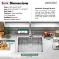 thumbnail image 4 of 28-Inch Nano-Coated Drop-in 304 Stainless Steel Kitchen Sink Single Bowl with Colander, Drying Rack and Strainer, 4 of 10