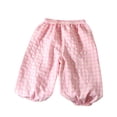 thumbnail image 2 of BRGZLK Toddler Kids Gingham Bubble Pants Boys Girls Cute Plaid Elastic Waist Harem Trousers Lightweight Comfortable Lounge Bottoms Sweatpants 2026 Pink 6-12 Months, 2 of 5