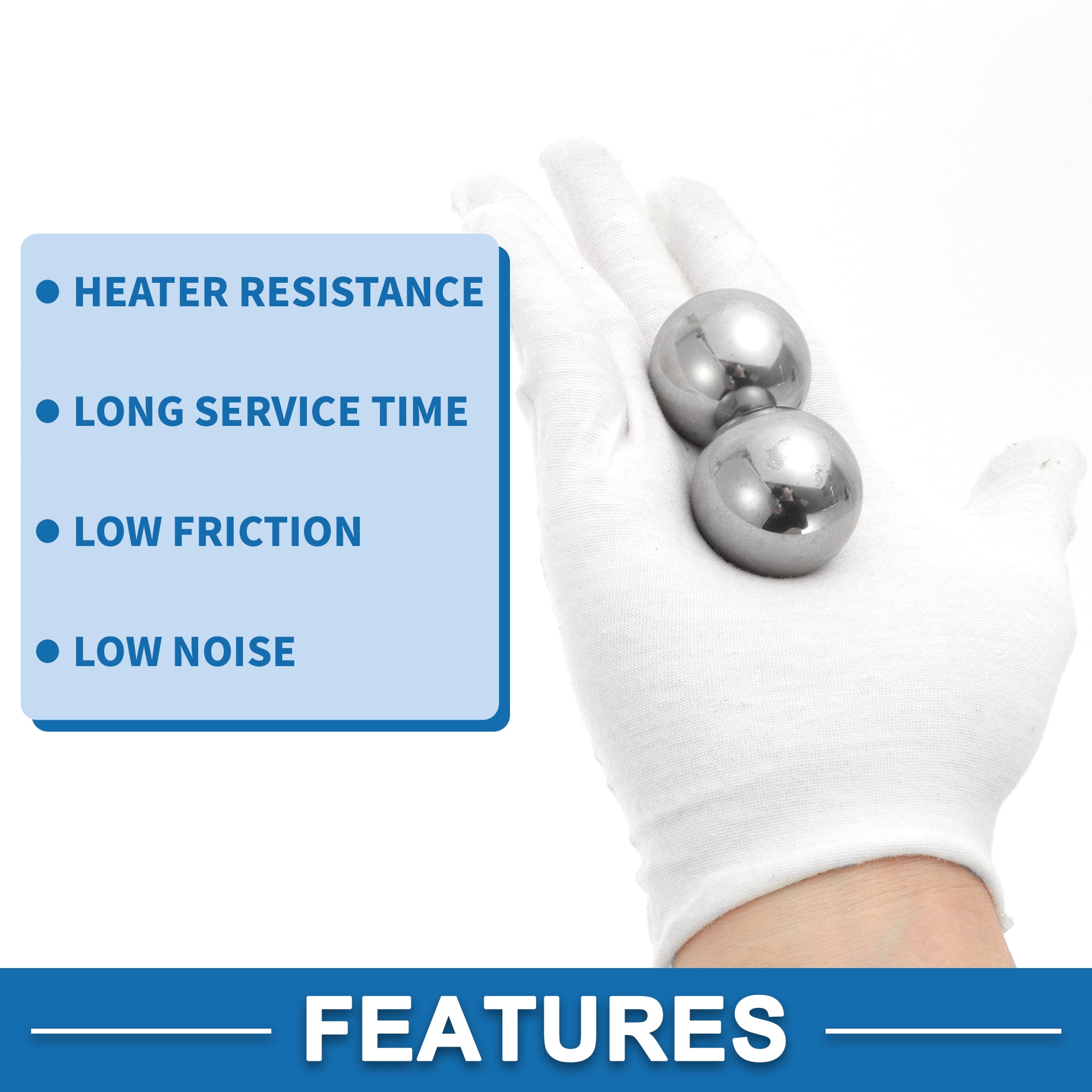Unique Bargains 34.9mm Bearing Ball Bearing Steel G100 Precision Ball Silver Tone 2 Pcs