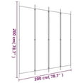 thumbnail image 4 of vidaXL 4-Panel Room Divider Brown 200x200 cm Fabric, 4 of 5
