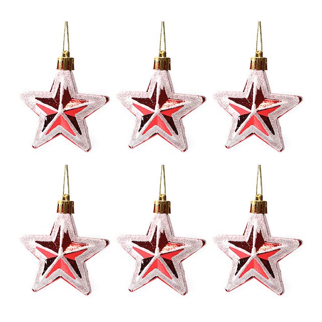 5 Bola decorativa para árbol de Navidad, adorno de bola colgante para fiesta de Navidad, 6 uds.