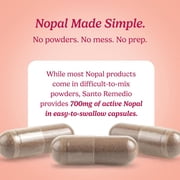 Santo Remedio Nopal, Prickly Pear Cactus Dietary Supplement, 700 mg, 60 Count, Immune Support