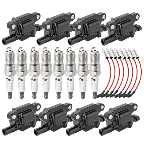 Quayub Ignition Coils Spark Plugs Spark Plug Wires For Chevy 2005-2017 8 (pack) UF413