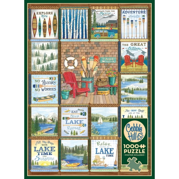 Cobble Hill 1000 Piece Puzzle - Lake Country - Sample Poster Included