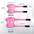 thumbnail image 2 of QUANFENG QF 6 PCS Youth Teen Protective Gear Set Bike Knee Pads and Elbow Pads w/ Wrist Guards for Skate Cycling Sports (L/Pink), 2 of 8