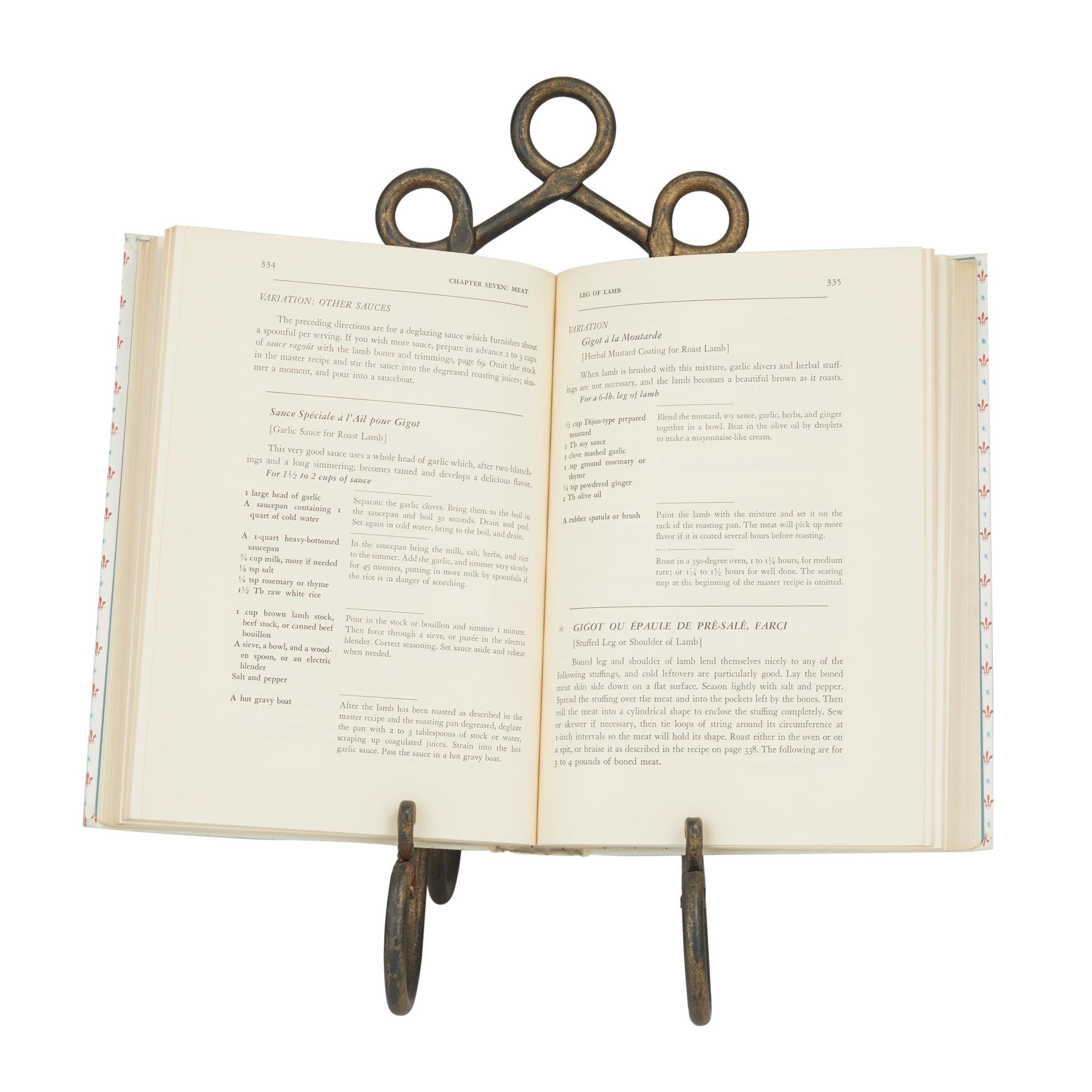 DecMode Iron Rustic Traditional Easel 7"W x 16"H, Features Looped Top Design and Curved Base