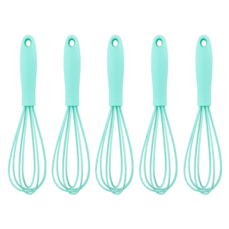 Silicone Whisk,kitchen Tool,5pcs Mini Silicone Whisks For Cooking,high Heat  Resistant Non-stick Cookware