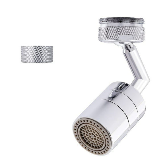 Splash Filter Faucet 720 Degree Rotating Double Outlet External Teeth Faucet Aerator Faucet Extender Aerator