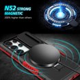 thumbnail image 3 of Moreoy Magnetic Kickstand Case for Samsung Galaxy S26 Ultra with Slide Lens Cover, [MagSafe Compatible] with Metal Ring Holder Stand Shockproof Non-Slip Bumper Protective Phone Case Cover,A, 3 of 10