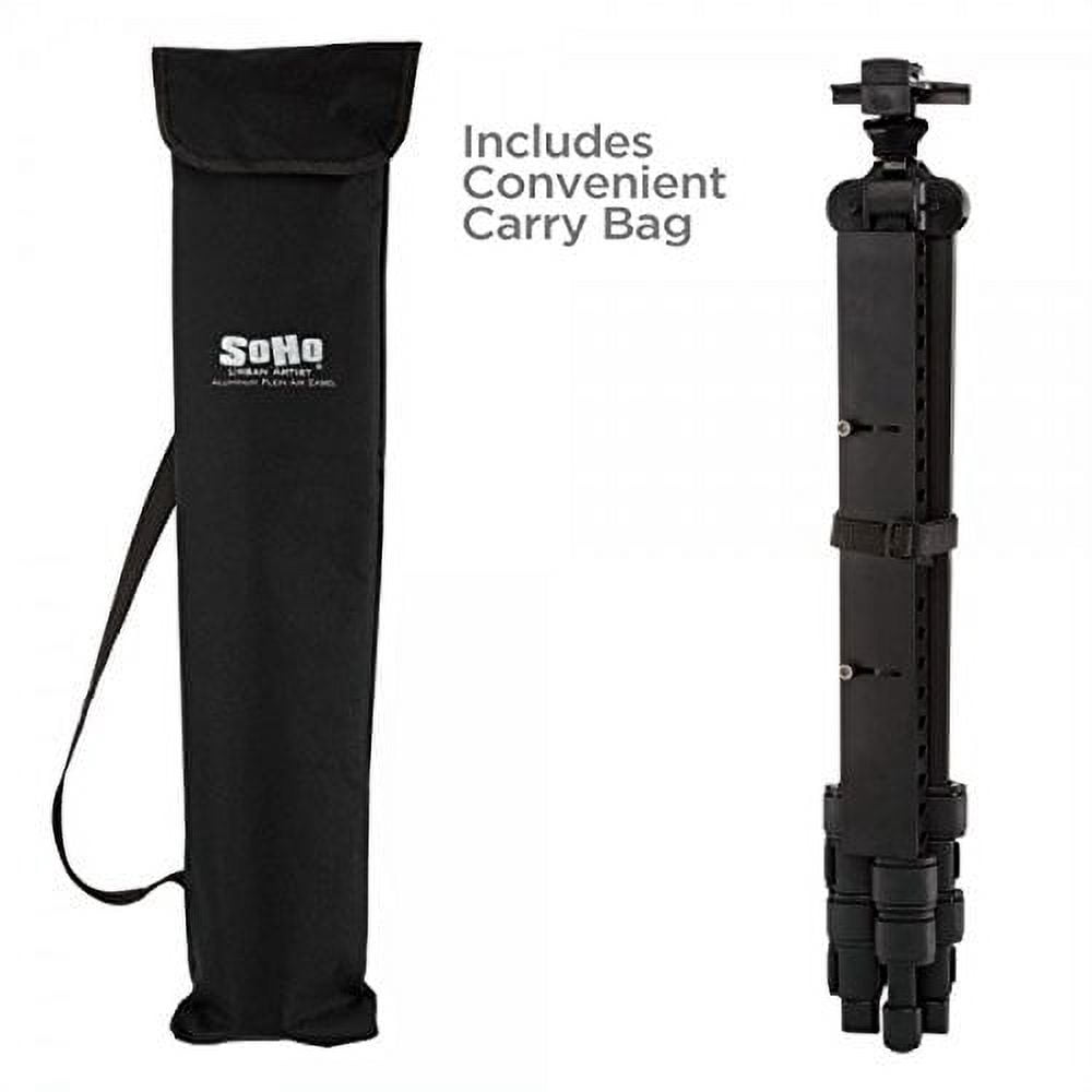 Soho Urban Artist Plein Air Aluminum Easel & Carry Bag - Art Supplies, Stand for Sign or Painting - Adjustable Height 24"-66.14" - Lightweight Travel Design, Secure Canvas Holder
