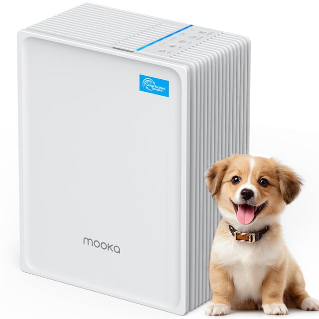 Air Purifiers for Home Large Room Up to 1300 Ft², MOOKA HEPA Air Purifier for Home Pets with Washable Pre-Filter, Fragrance, A