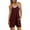 #153-Wine, variant on Roncen Women's Sleeveless Jumpsuit - Summer Short Length Solid Color Romper with Casual Style & Lightweight Design