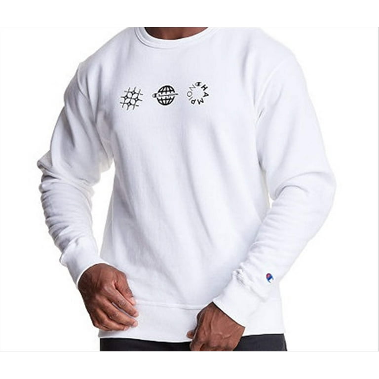 Champion men's sweatshirt white discount