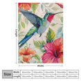 thumbnail image 4 of Creowell   Hummingbird Flower Blanket Gifts for Women Girls Mom, Colorful Floral Print Decoration for Home Bedroom Living Room Lounge Dorm, Warm Soft Cute Lightweight Throw Blankets White, 4 of 6