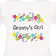 thumbnail image 4 of Inktastic Grannys Girl Bright Flowers Girls Long Sleeve Baby Bodysuit, 4 of 5