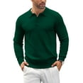 thumbnail image 3 of COOFANDY Men's Polo Shirt Slim Fit Long Sleeve Button Down Collar Soft Touch Knit Fabric, 3 of 5