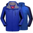 thumbnail image 1 of CROWN Men's Ski Jacket 3 in 1 Waterproof Winter Jacket Snow Jacket Windproof Hooded with Inner Warm Fleece Coat, 1 of 8