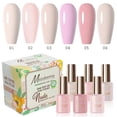 thumbnail image 5 of 6PCS Solid-Color One-Step Nail Polishs Glue Set High Pigmented DIY Gel Nails Polish for Women Girls, 5 of 5