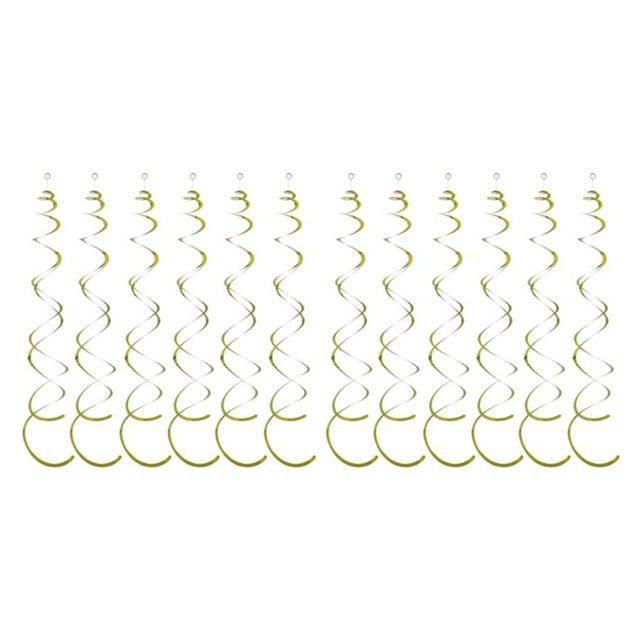 VONKY 6pcs/set Customized Spiral Pendant For DIY Decoration Safe Ingredients Exquisite Craft Birthday Star Spiral Pendant PVC Light Green 2Set