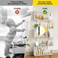 thumbnail image 3 of 6-Tier S-Shaped Geometric Bookshelf with LED Light, 3 Color Temperatures,Modern Open Shelving, Touch & Remote Control, Wooden S-Shape Storage Display Unit for Home Office,White, 3 of 9