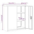 thumbnail image 4 of vidaXL File Cabinet Light Grey 90x40x105 cm Steel, 4 of 5