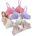 thumbnail image 4 of Las Mujeres Sin Cable Sujetador Sexy Costuras Ropa Interior Reunión Y Concentración De La Transpirable Cómodo Pequeño Pecho Simple N1PQ, 4 of 5