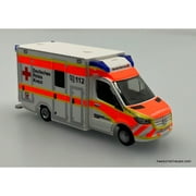 Mercedes Benz Ambulance: German Red Cross 1:87 Abs Plastic Model Ambulance by Rietze