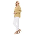 thumbnail image 7 of YEMAK Women's Long Sleeve V-Neck Back Cutout Casual Knit Pullover Sweater MK8144-IVR-M, 7 of 7