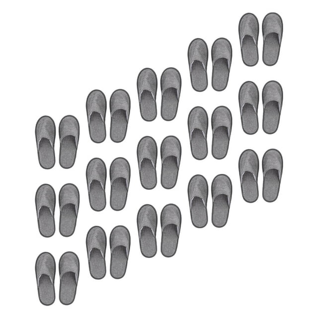 unbranded 15Pares Zapatillas Desechables Para Uso En Casa Y Hotel Material Resistente Gris