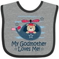 thumbnail image 3 of Inktastic My Godmother Loves Me Boys Boys Baby Bib, 3 of 4