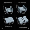 thumbnail image 3 of Camping Folding Stove Galvanized Stove Burners Pocket Stove with Stand Rack for Outdoor Backpacking, 3 of 8