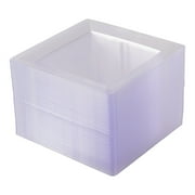 Oasis Creations Clear Square Plates Set 6.5 - 50 count - Premium Hard Clear Disposable Plastic - Disposable and Reusable - Salad Plate - Appetizer Plate - Dessert Plate - Party Plate Set