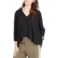thumbnail image 1 of Blusa de punto drapeado Rachel Roy negro mediano, 1 of 1