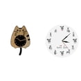 thumbnail image 1 of Reloj De Pared Con Forma De Gato, Silencioso, Colgante, Ideal Para Cocina, Oficina O Como Regalo De Inauguración. Decoración Para El Hogar. Diseño Redondo Analógico Con La Inscripción, 1 of 7