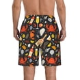 thumbnail image 3 of Kdxio Seafood And Drinks Pattern Mens Casual Shorts - Drawstring Summer Beach Sports Shorts for Men, 3 of 5