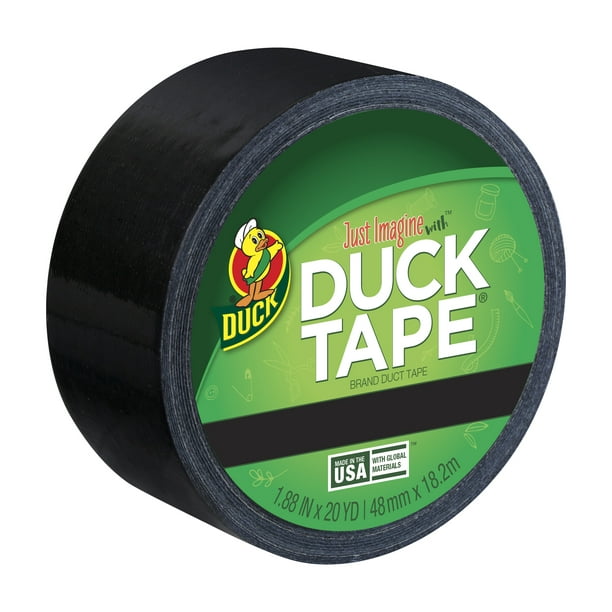 George Eliot Kære skorsten Duck Brand 1.88 in. x 20 yd. Black Colored Duct Tape - Walmart.com
