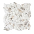 thumbnail image 5 of The Tile Life Huron Rock 12" x 12" Calacatta Matte Glass Pebble Mosaic Floor and Wall Tile 1 Sheet, 5 of 14