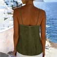 thumbnail image 5 of Casual Sleeveless Tank Tennis Top for Everyday Wear Womens Classic Solid Vest Wardrobe Piece Army Green XL, 5 of 7