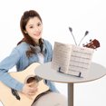 thumbnail image 2 of Foldable Music Sheet Holder Book Reading Stand Document Rest with Clip-on Light, 2 of 8
