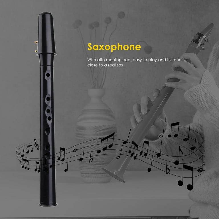 TBOLINE Mini Bb Alto Mouthpiece Pocket Saxophone with 5 Reeds Instruments  (Gold) 