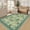Green, variant on GlowSol 2'x6' Floral Washable Runner Rug Soft Bedside Runner Rugs for Bedroom Non-Slip Low Pile Rug for Kitchen Hallway, Blue