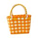 thumbnail image 2 of Bolso de mano tejido para mujer, elegante, de gran capacidad, abierto, cesta de almacenamiento para compras naranja, 2 of 9