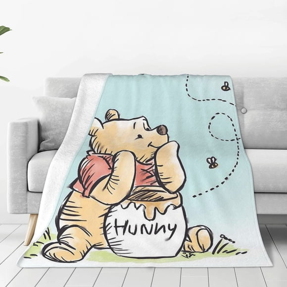 Winnie Bear P-ooh Soft Flannel Blankets Bedding Fleece Fuzzy Blanket Throw Blankets Sofa Couch