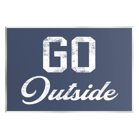 Stupell Industries Go Outside Kids Vintage Text Phrase Design Graphic Art Unframed Art Print Wall Art, Design by Daphne Polselli